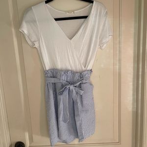Francesca’s Harper Blue and White Romper